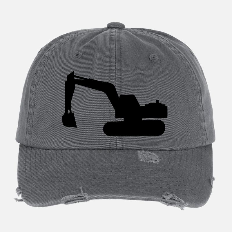 bagger sand arbeit beruf Flexfit Vintage Destroyed Cap
