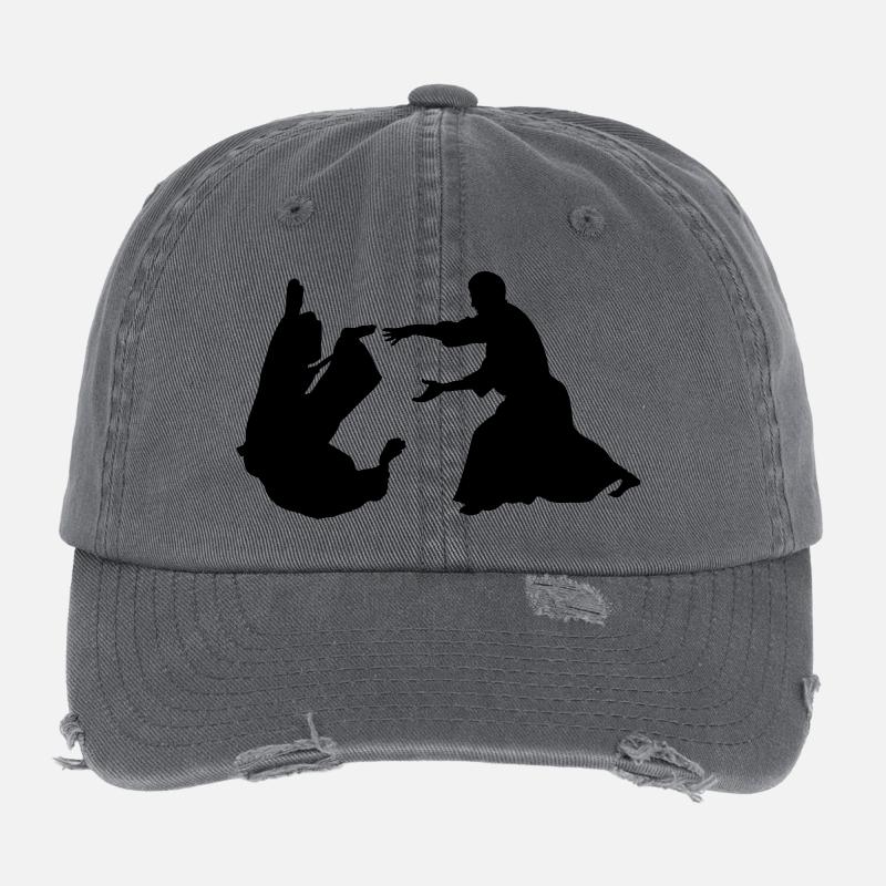Lancer d’Aïkido Casquette vintage effet usé Flexfit