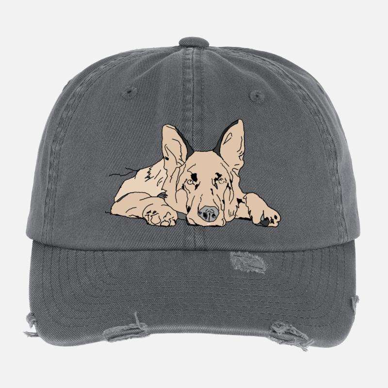 Schäferhund Flexfit Vintage Destroyed Cap