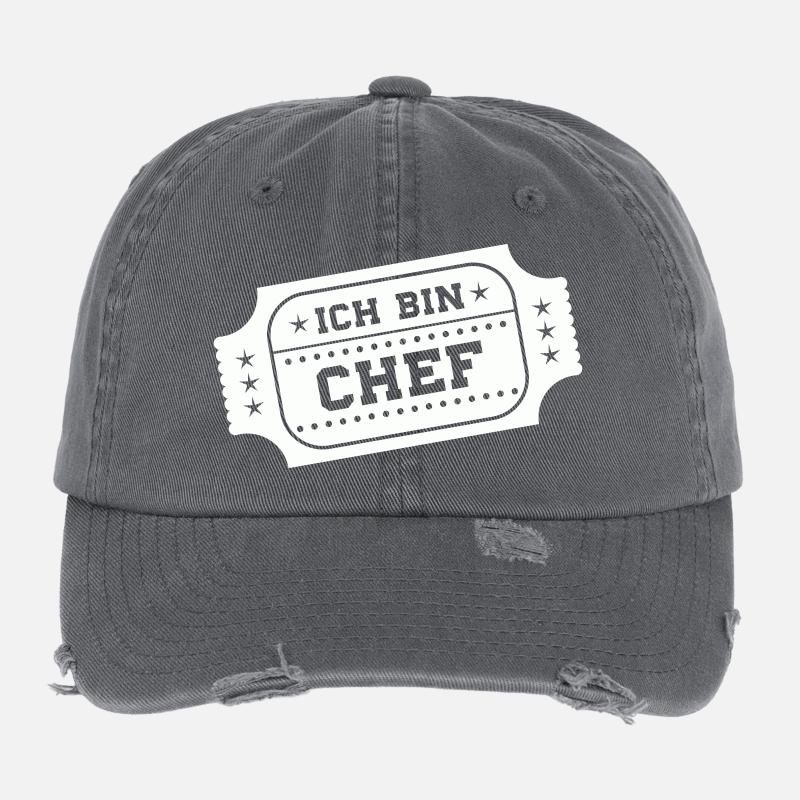ich bin chef Flexfit Vintage Destroyed Cap