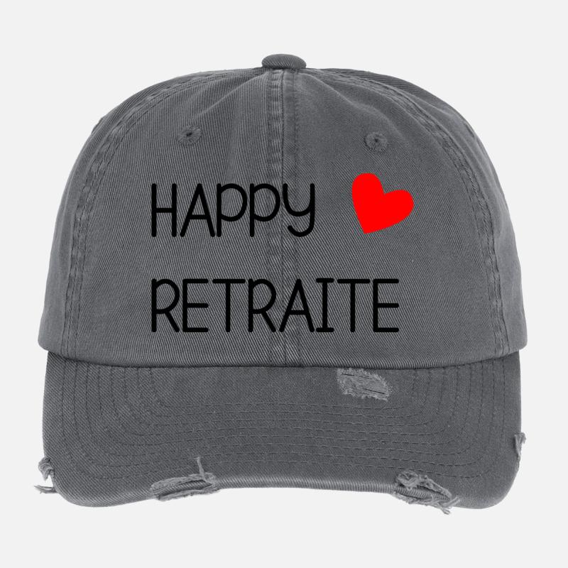 RETRAITE. RETRAITE. RETRAITEE. RETRAITE.  Casquette vintage effet usé Flexfit