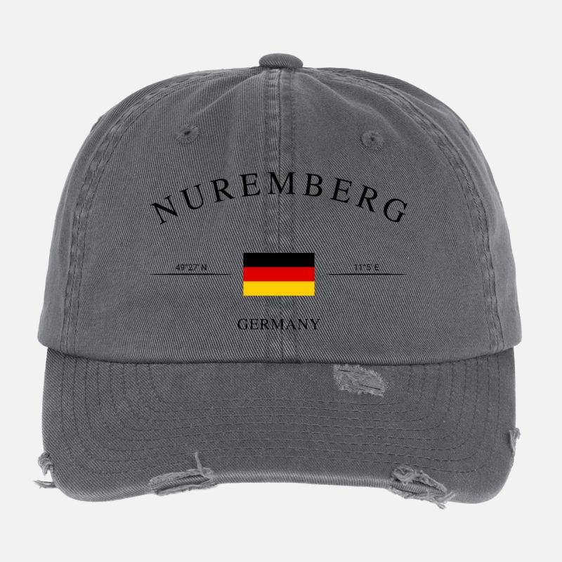 Nuremberg Germany – Holiday Souvenir & Gift Flexfit Vintage Destroyed Cap
