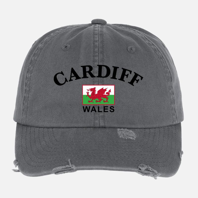 Cardiff, Pays de Galles Casquette vintage effet usé Flexfit