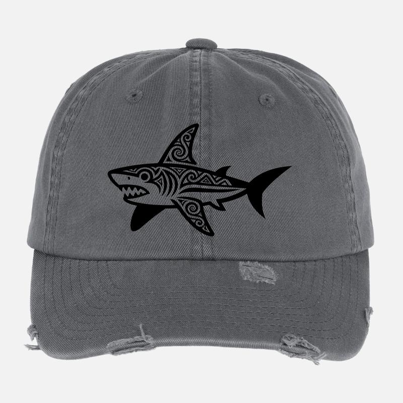 Requin maori Casquette vintage effet usé Flexfit
