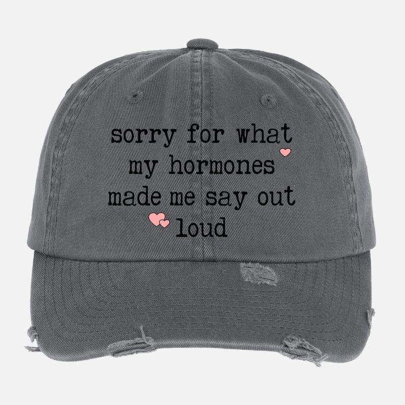 Hormone de la ménopause drôle Casquette vintage effet usé Flexfit