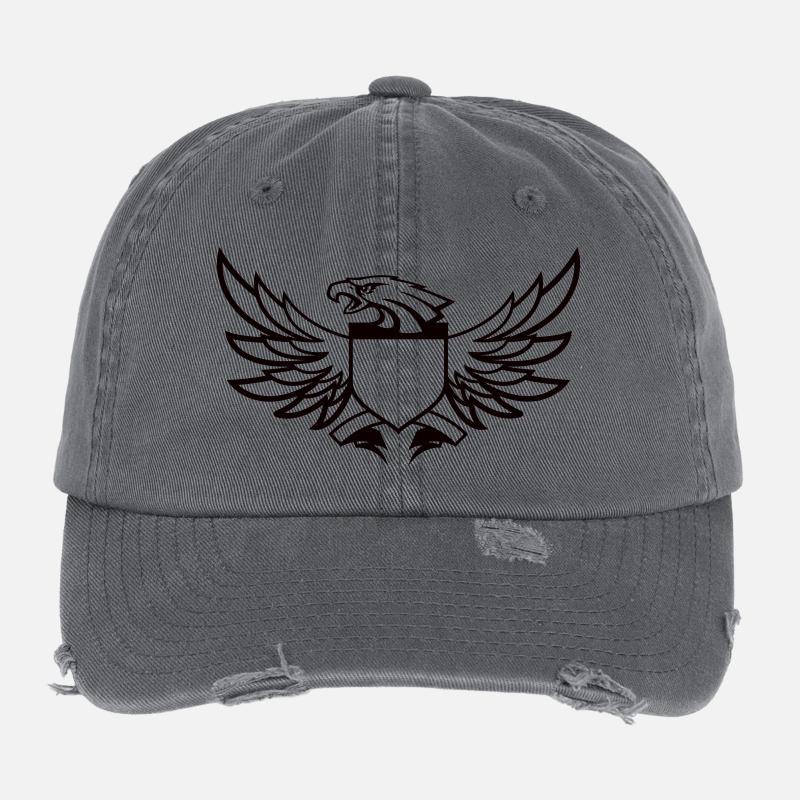 wappen06 - Casquette vintage effet usé Flexfit - charbon