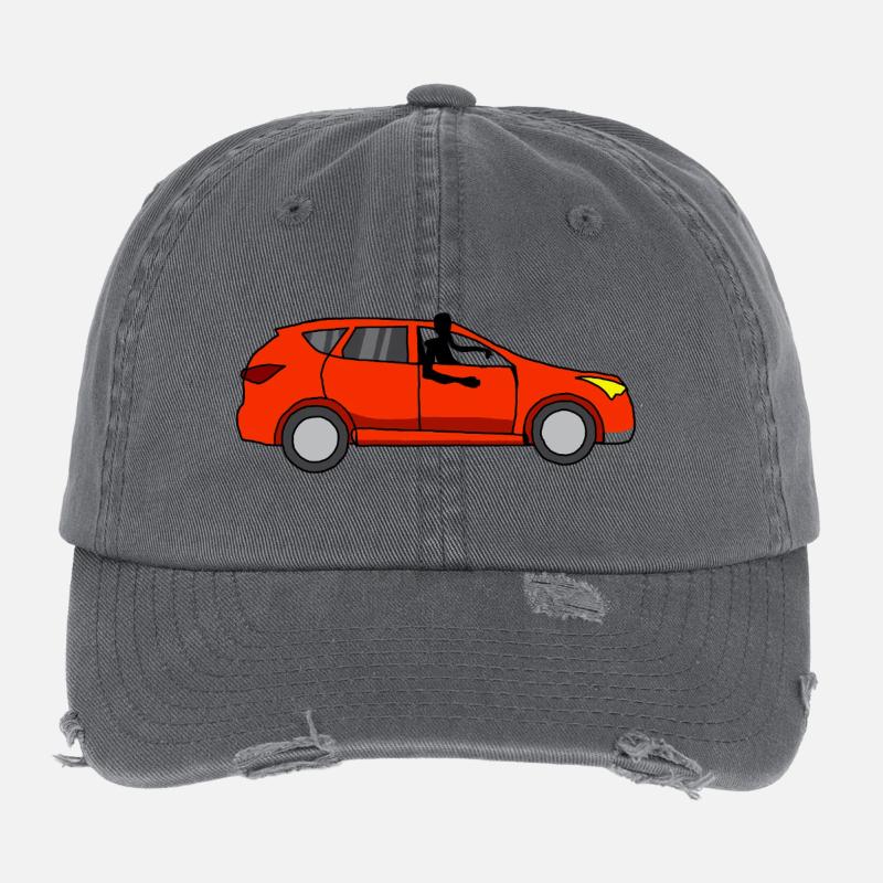 Mit dem Auto Simone Flexfit Vintage Destroyed Cap
