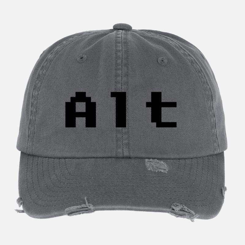 Design abstrait de couleurs vives Casquette vintage effet usé Flexfit