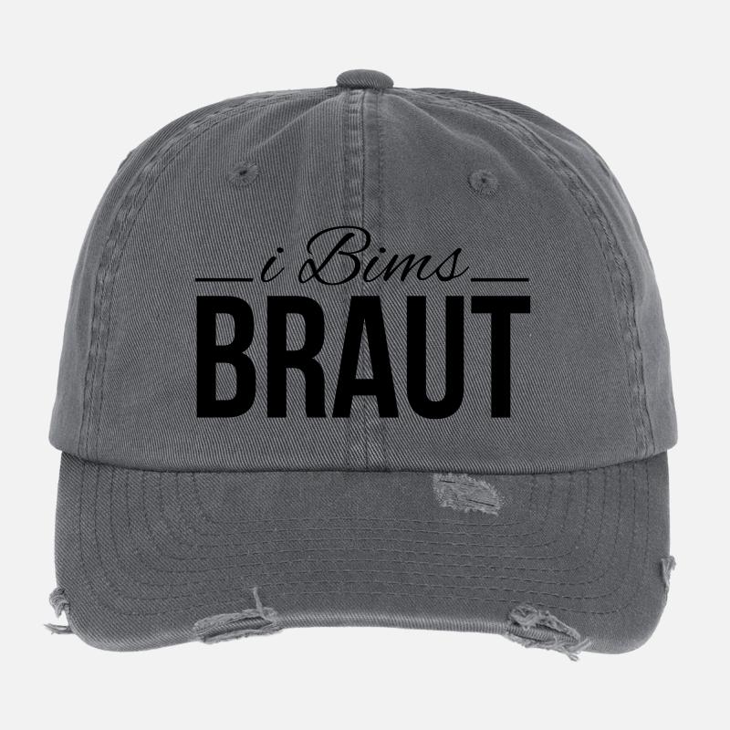 i bims braut Flexfit Vintage Destroyed Cap