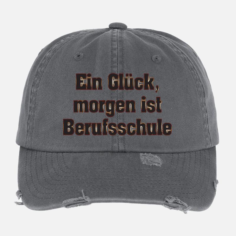 Ein Glück, morgen ist Berufsschule Flexfit Vintage Destroyed Cap