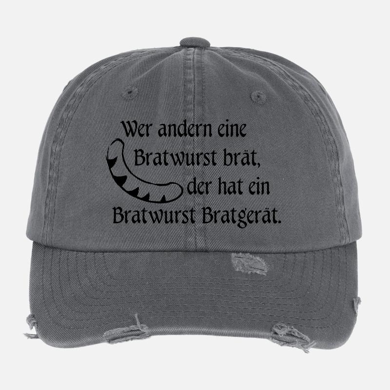 Bratwurst Bratgerät Flexfit Vintage Destroyed Cap