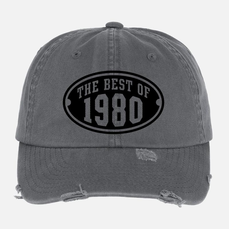 LE MEILLEUR DE 1980 - conception Anniversaire Casquette vintage effet usé Flexfit