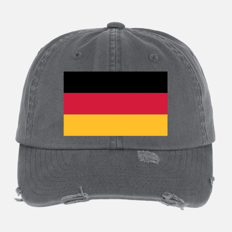 Drapeau de l'Allemagne Casquette vintage effet usé Flexfit