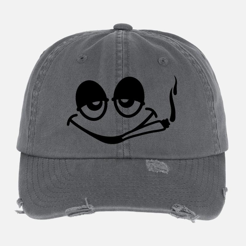 Smoking Face Flexfit Vintage Destroyed Cap