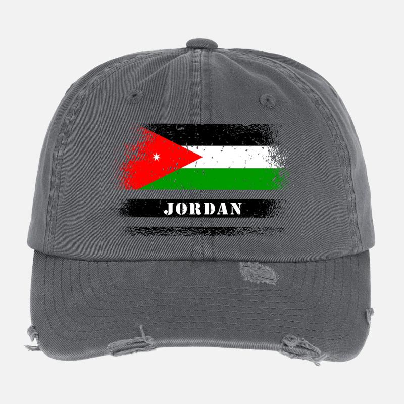 Jordan flags design Flexfit Vintage Destroyed Cap