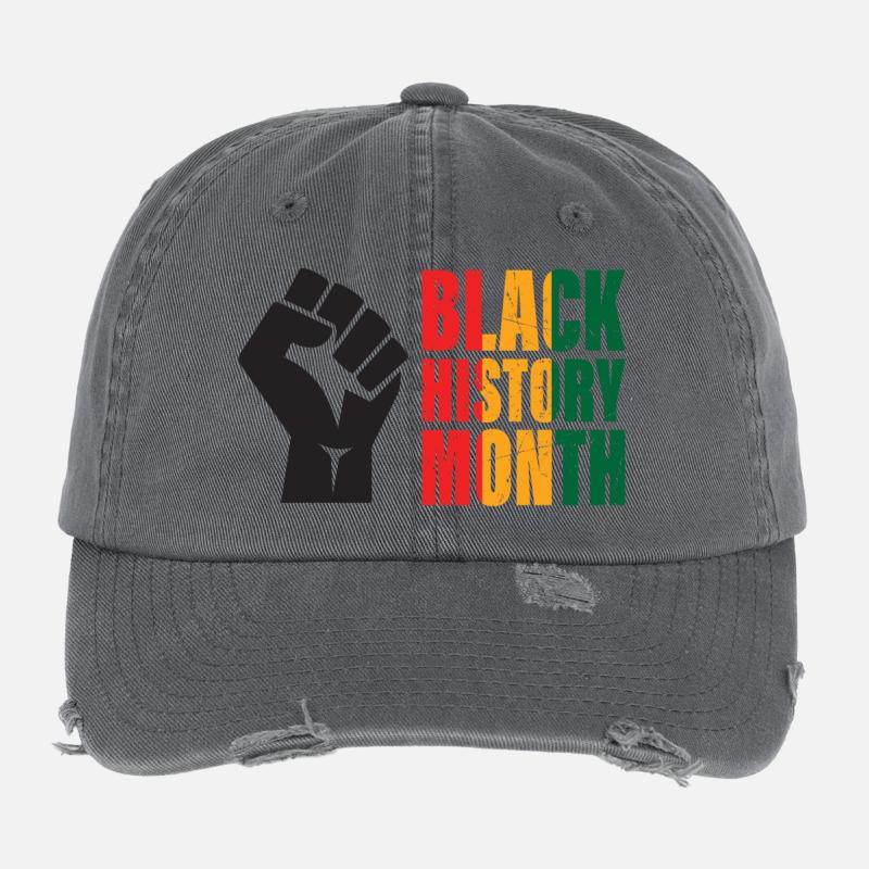 Mois de l'histoire des Noirs Casquette vintage effet usé Flexfit