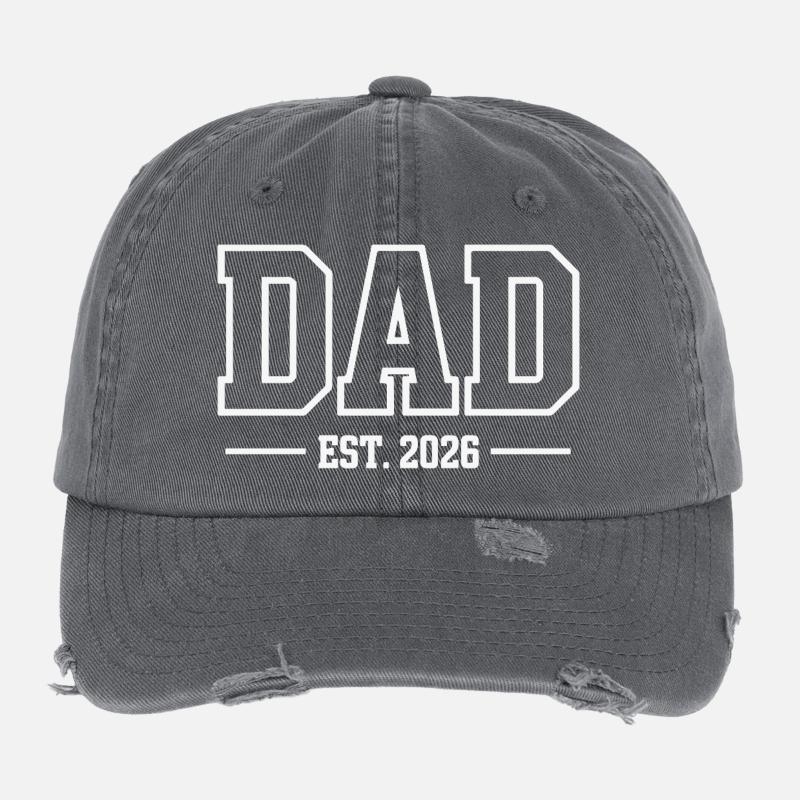 DADDY EST 2026 Flexfit Vintage Destroyed Cap