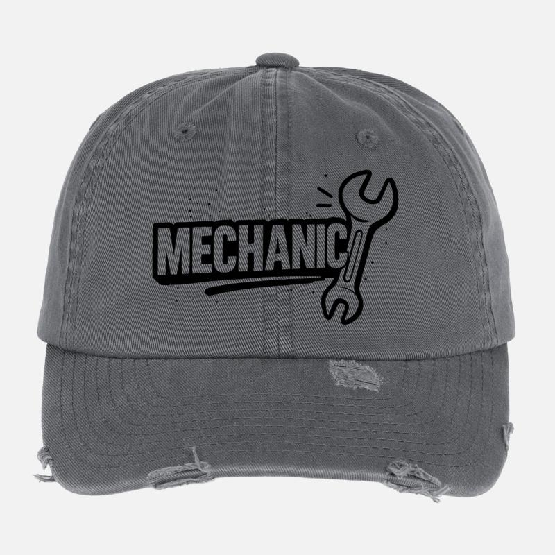 Style à clé mécanique Casquette vintage effet usé Flexfit