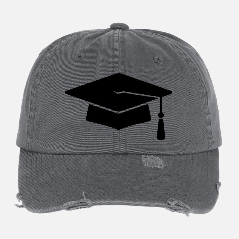 Doktorhut Abschluss Silhouette Flexfit Vintage Destroyed Cap