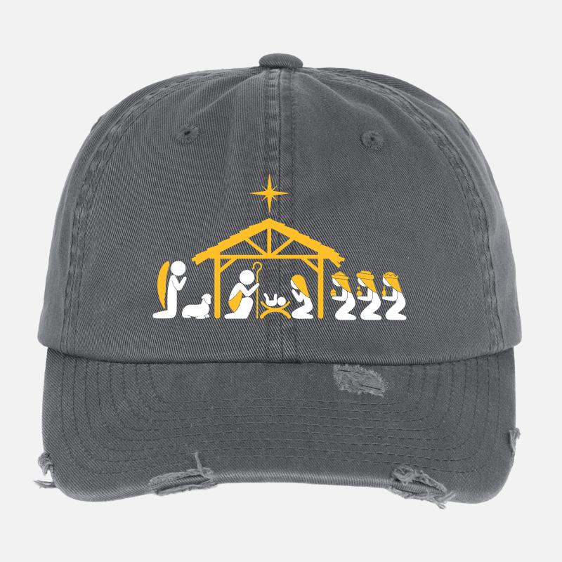 crèche Casquette vintage effet usé Flexfit