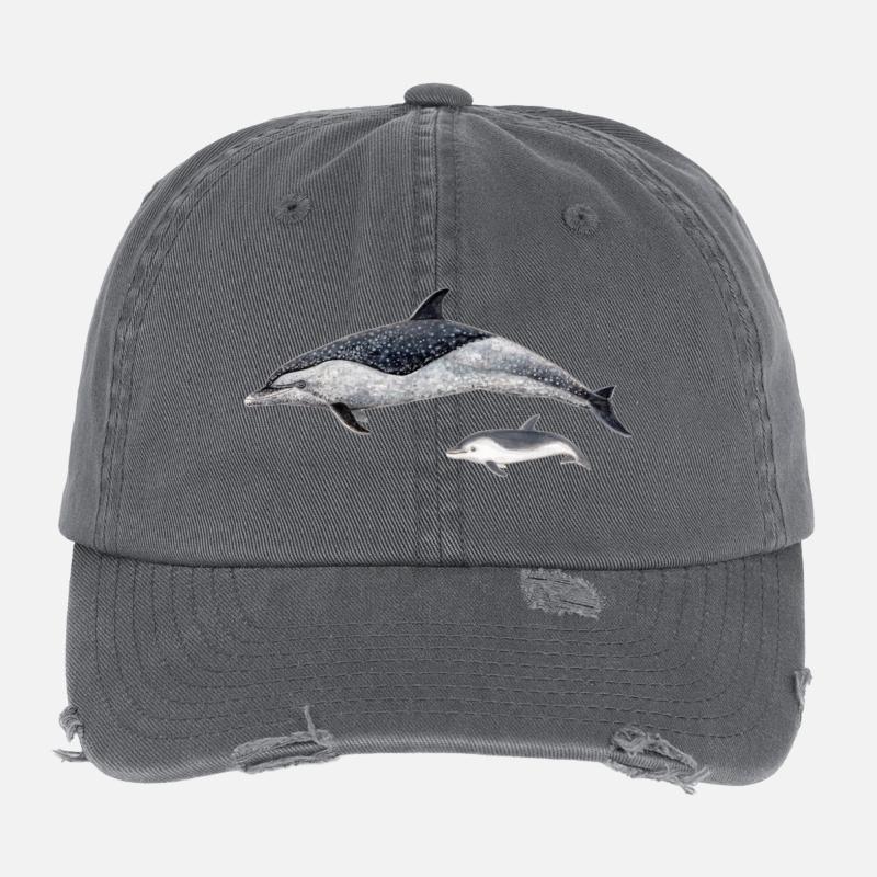Spotted dolphin Flexfit Vintage Destroyed Cap