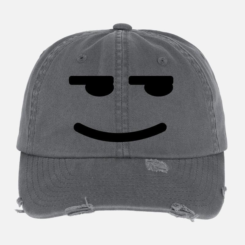 Satisfied Smiley Flexfit Vintage Destroyed Cap