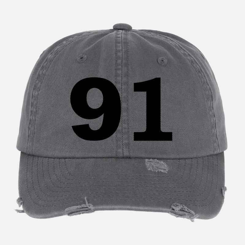 Number - 91 – Ninety One Flexfit Vintage Destroyed Cap