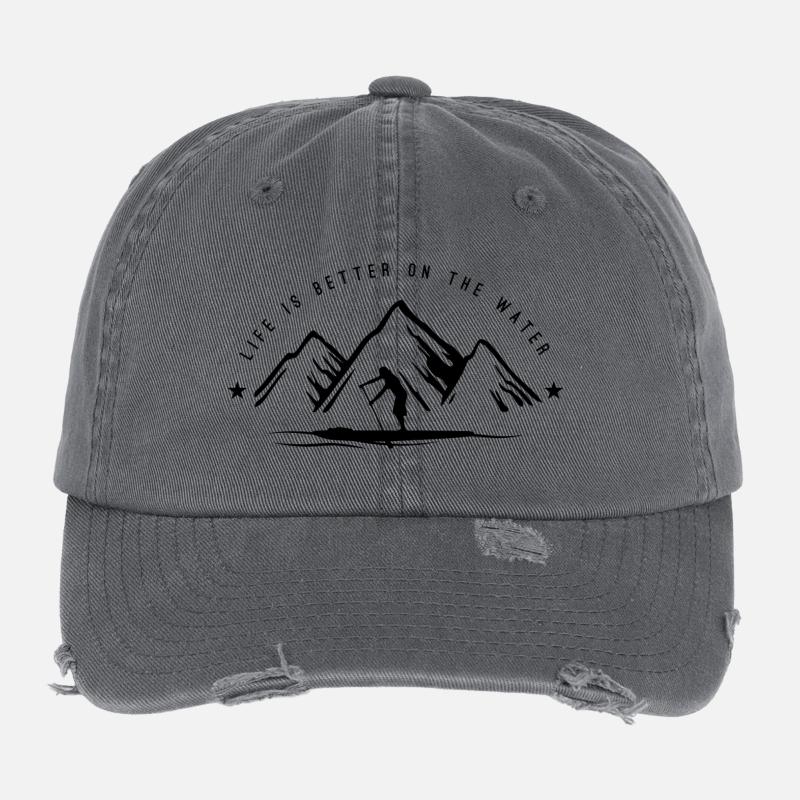 Stand Up Paddle Mountain Man Flexfit Vintage Destroyed Cap