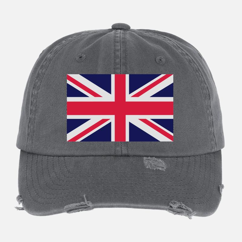 Drapeau britannique Casquette vintage effet usé Flexfit