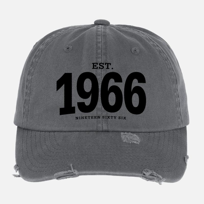 EST. 1966 Nineteen Sixty Six Flexfit Vintage Destroyed Cap