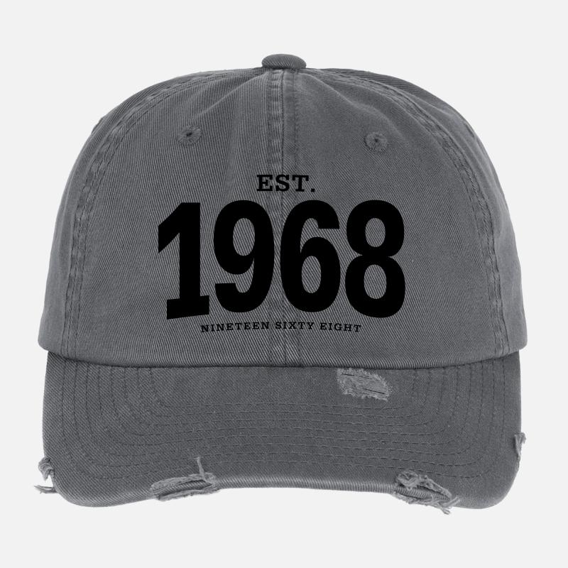 EST. 1968 Nineteen Sixty Eight Flexfit Vintage Destroyed Cap