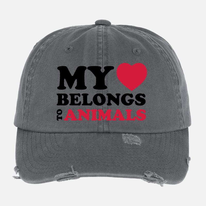 MHBT ANIMALS Casquette vintage effet usé Flexfit