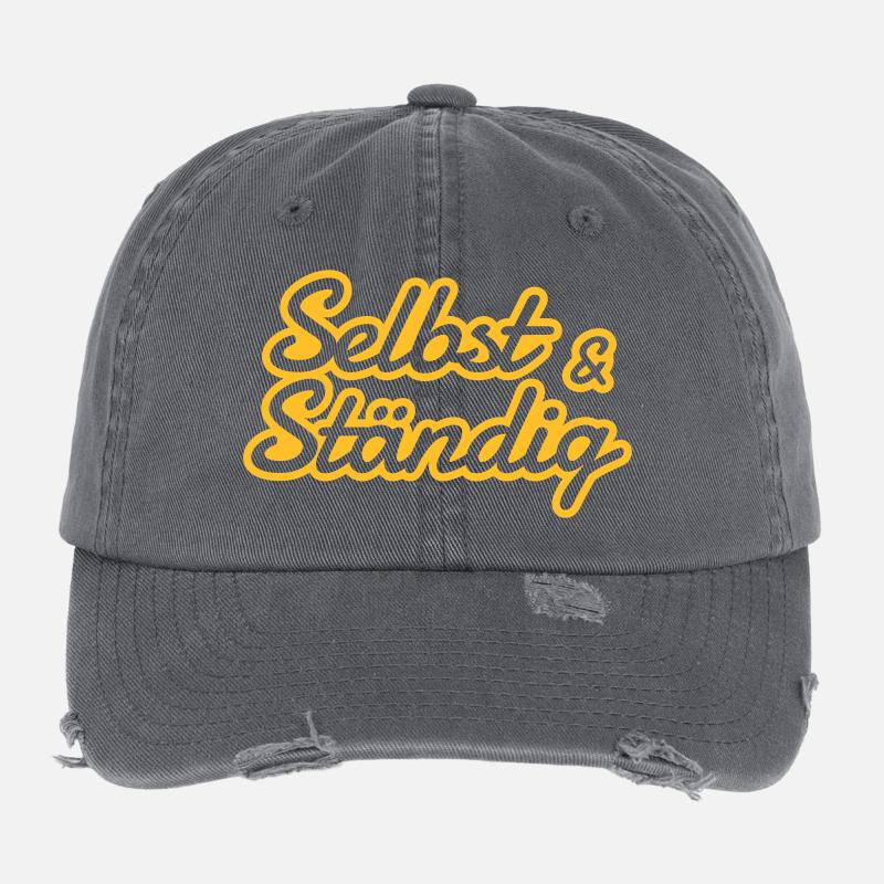 Self employed - self and constantly Flexfit Vintage Destroyed Cap