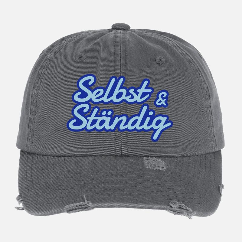 Selbstständig - selbst und ständig Flexfit Vintage Destroyed Cap
