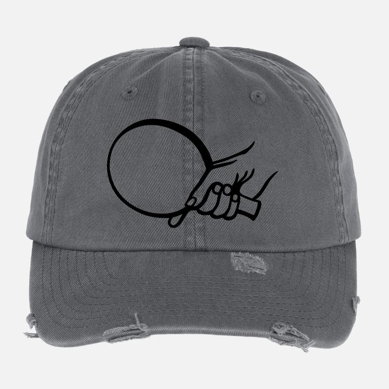 tischtennis_shake_hands Flexfit Vintage Destroyed Cap