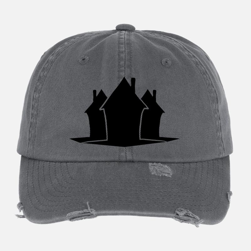 Nachbarschafts Häuser Flexfit Vintage Destroyed Cap