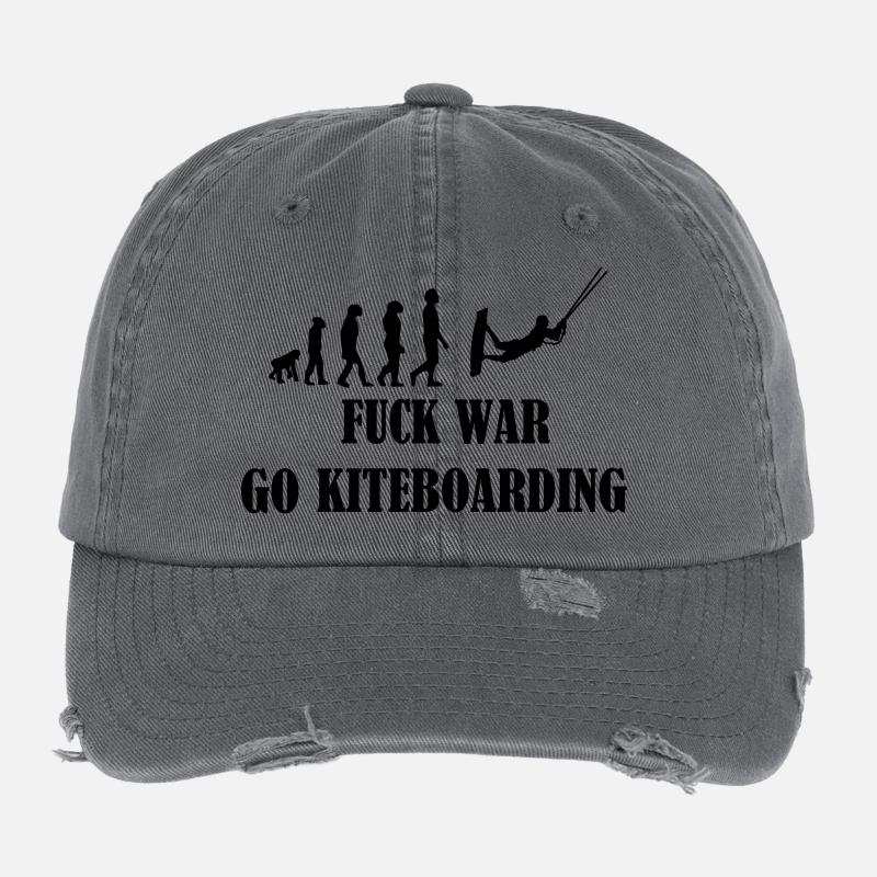 Kiteboard,Kiteboarder,Kite,Kiteboarding,Sea,Board Flexfit Vintage Destroyed Cap
