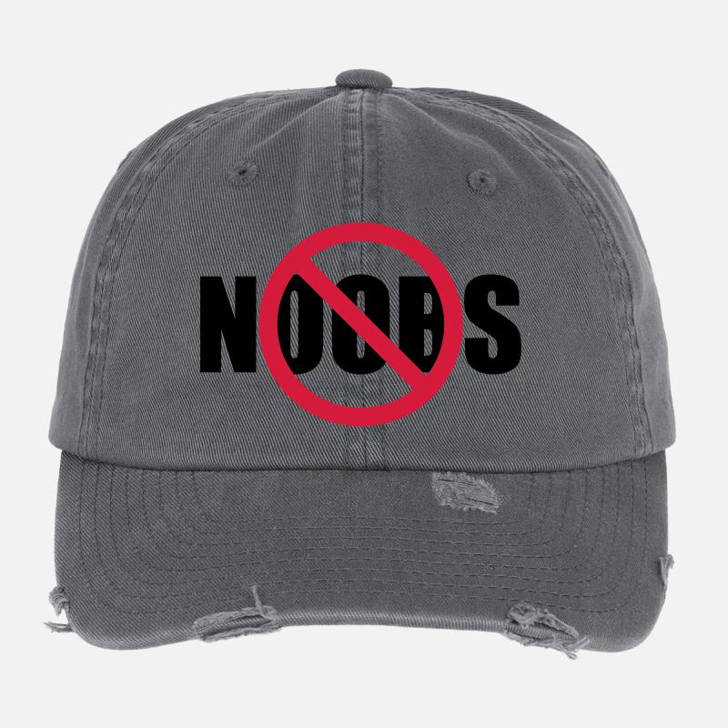 Keine Noobs Verboten Schild Flexfit Vintage Destroyed Cap