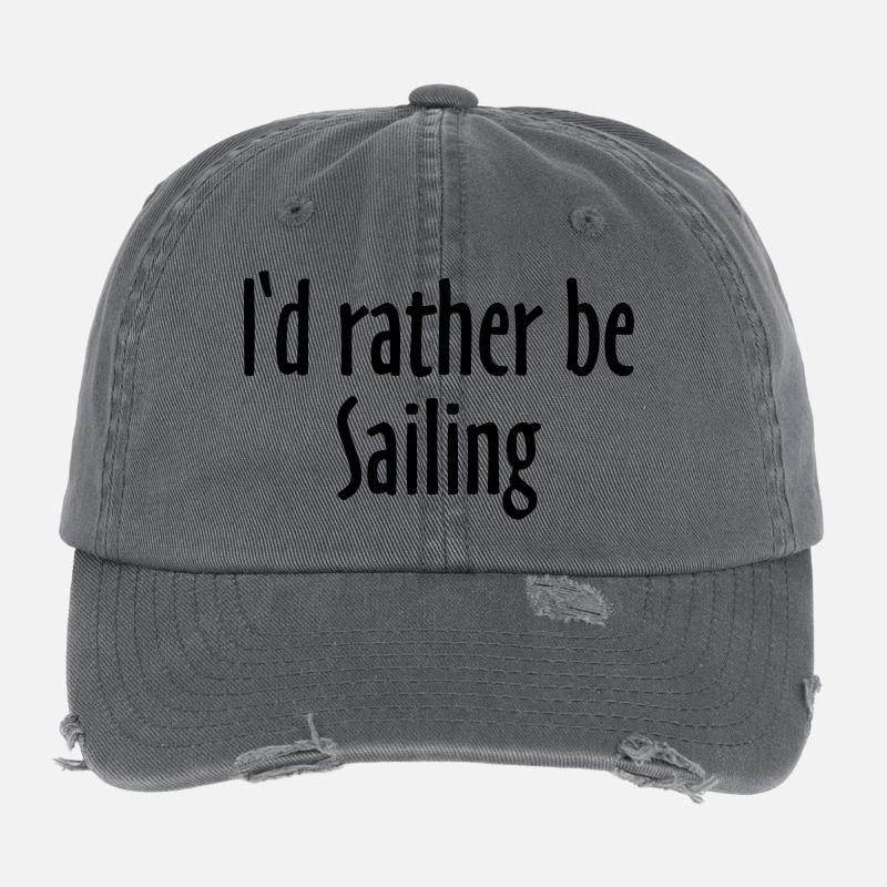 I'd rather be Sailing - Sail Design for Sailors EU Flexfit Vintage Destroyed Cap