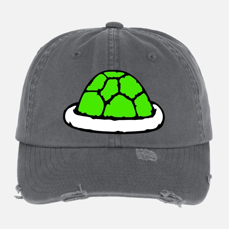 Schildkrötenpanzer ohne Schildkröte süß Panzer Flexfit Vintage Destroyed Cap