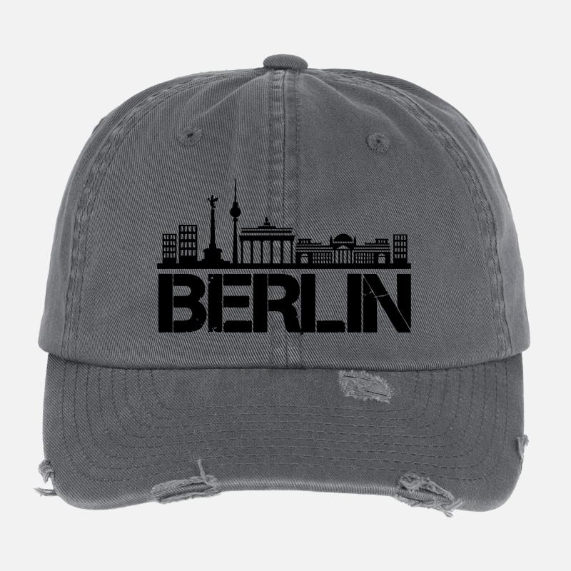 Berlin Skyline Flexfit Vintage Destroyed Cap