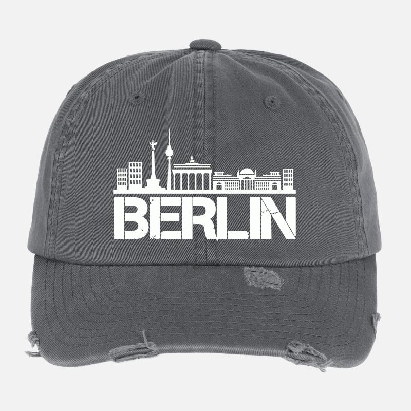 Berlin Skyline Flexfit Vintage Destroyed Cap