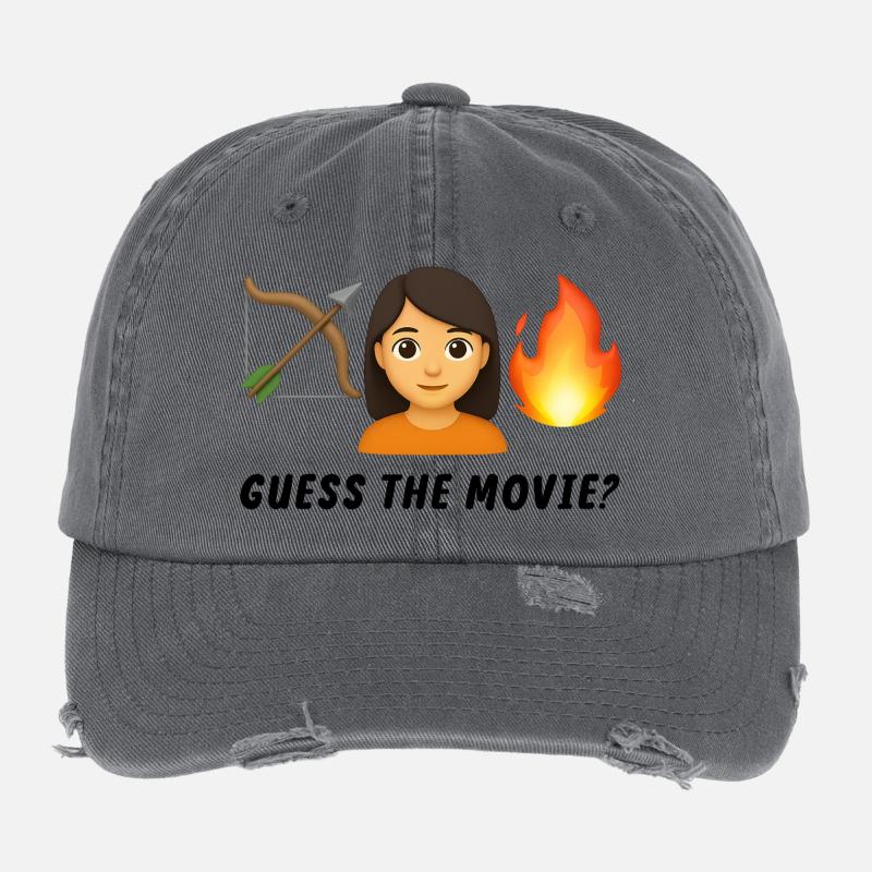 Conception de motifs d’aventure et de feu Casquette vintage effet usé Flexfit