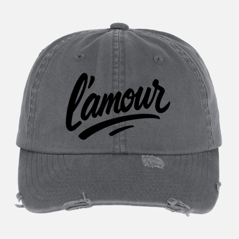 L'amour – Love Script Flexfit Vintage Destroyed Cap