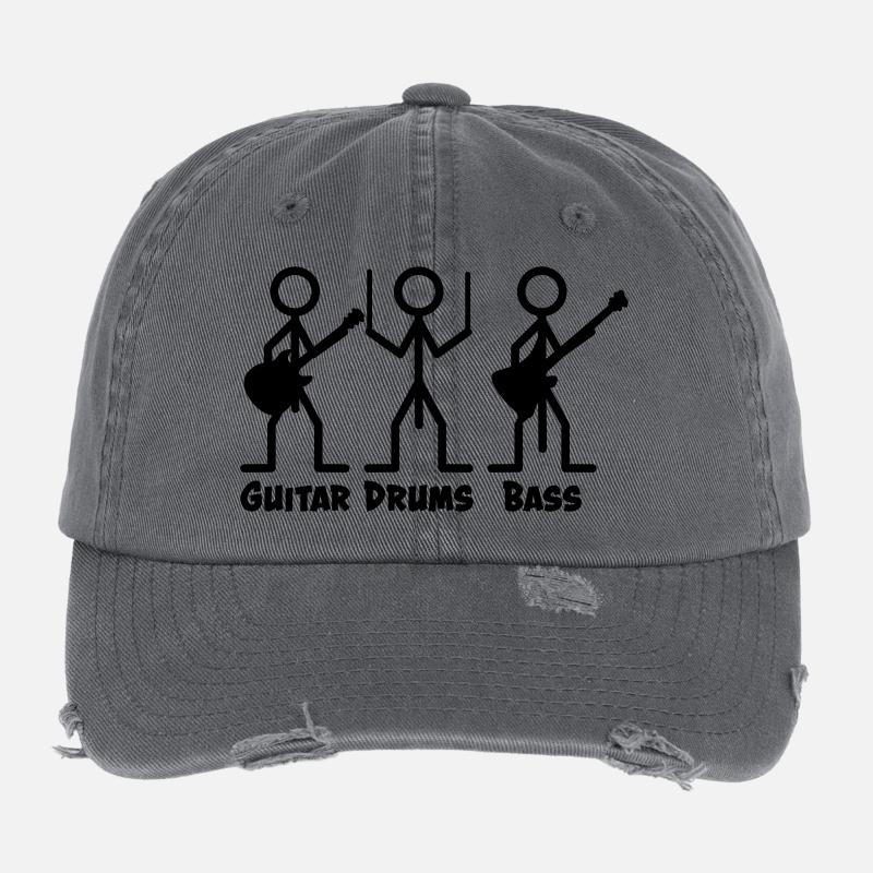Der Bassist hat den längsten Pimmel Flexfit Vintage Destroyed Cap