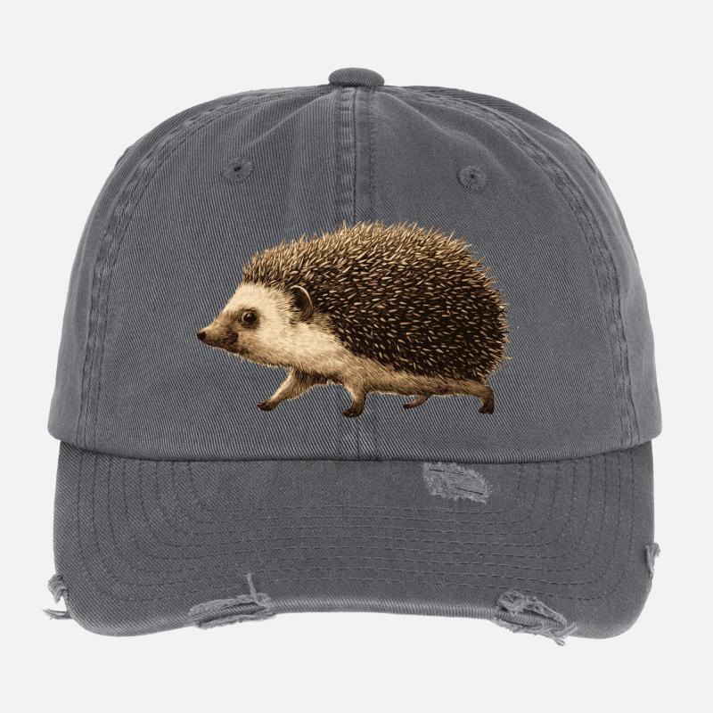 lustiger Igel Flexfit Vintage Destroyed Cap