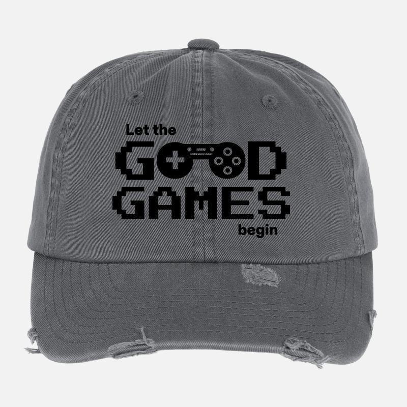 Let the good games begin – Pixel-Controller Flexfit Vintage Destroyed Cap