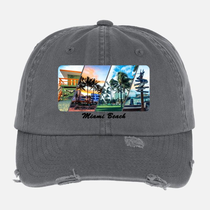 Miami Beach Flexfit Vintage Destroyed Cap