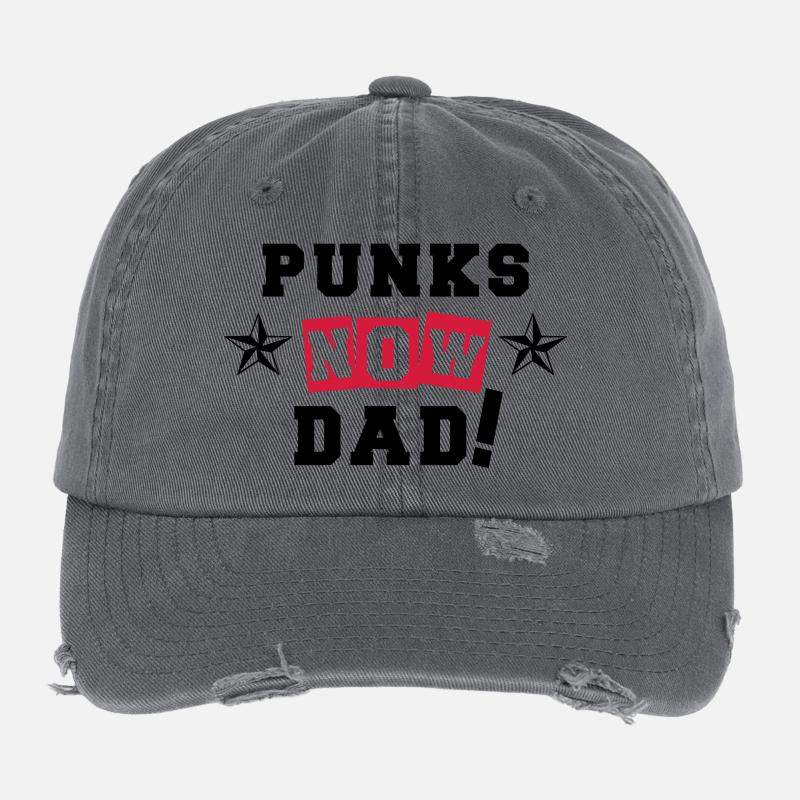 Punks Now Dad! Flexfit Vintage Destroyed Cap