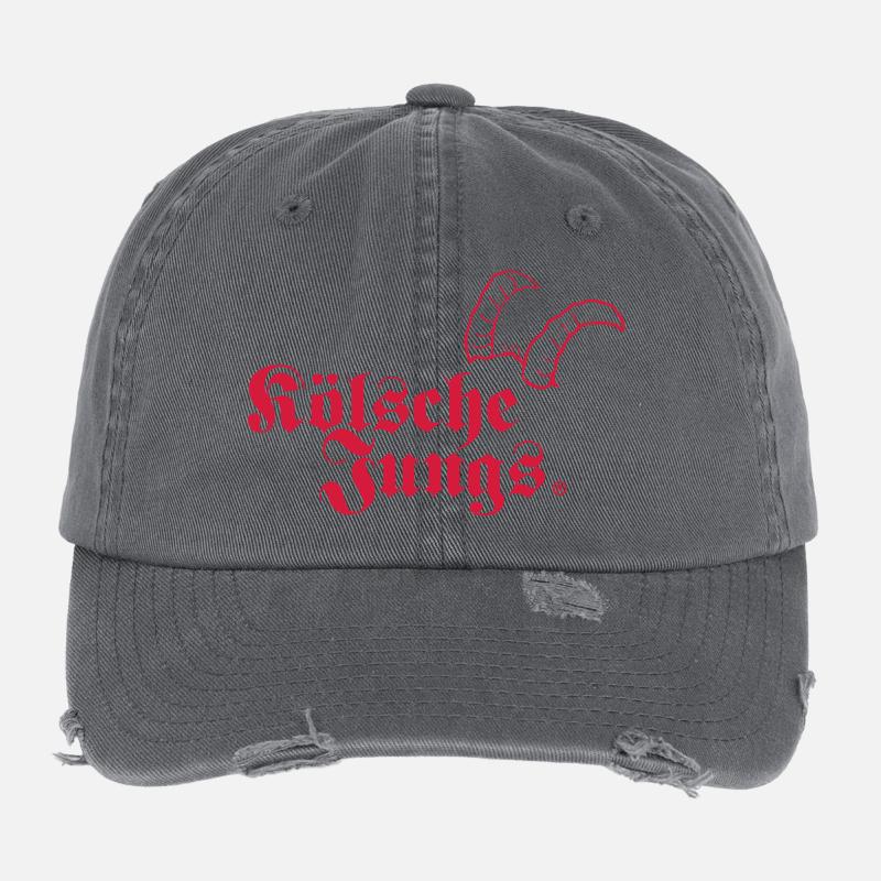 Kölsche Jungs Hörner - Cities Flexfit Vintage Destroyed Cap